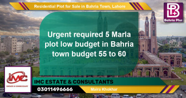 Residential Plot for Sale in Bahria Town, Lahore - (BP-140028)