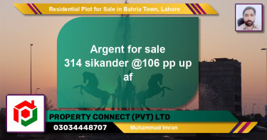 Residential Plot for Sale in Bahria Town, Lahore - (BP-140030)