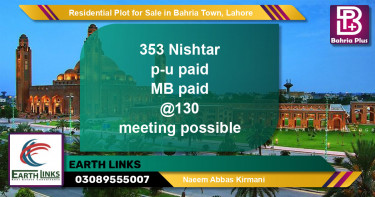 Residential Plot for Sale in Bahria Town, Lahore - (BP-140067)