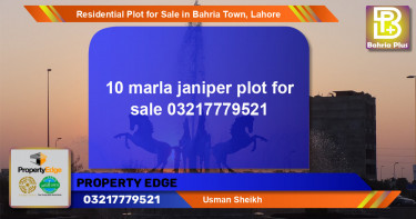 Residential Plot for Sale in Bahria Town, Lahore - (BP-140088)