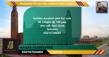 Residential Plot for Sale in Bahria Town, Lahore - (BP-140092)