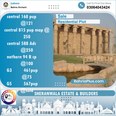 Residential Plot for Sale in Bahria Orchard, Lahore - (BP-140105)