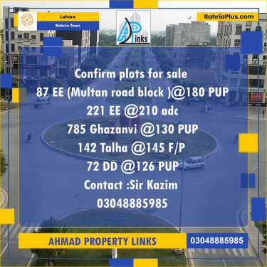 Residential Plot for Sale in Bahria Town, Lahore - (BP-140118)