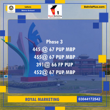 Residential Plot for Sale in Bahria Orchard, Lahore - (BP-140139)