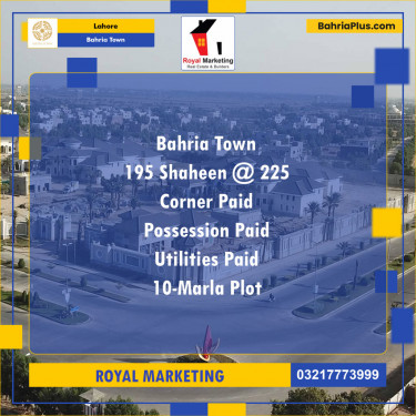 Residential Plot for Sale in Bahria Town, Lahore - (BP-140258)