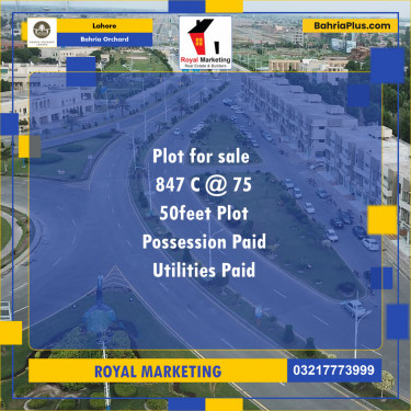 Residential Plot for Sale in Bahria Orchard, Lahore - (BP-140259)