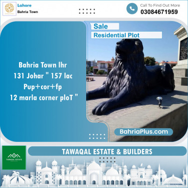 Residential Plot for Sale in Bahria Town, Lahore - (BP-140270)