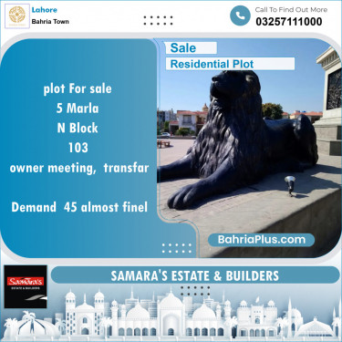 Residential Plot for Sale in Bahria Town, Lahore - (BP-140339)