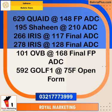 Residential Plot for Sale in Bahria Town, Lahore - (BP-140352)