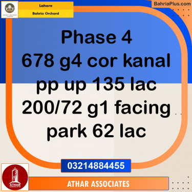 Residential Plot for Sale in Bahria Orchard, Lahore - (BP-140405)