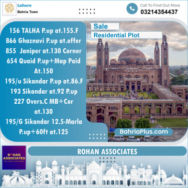 Residential Plot for Sale in Bahria Town, Lahore - (BP-140441)