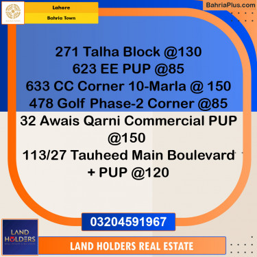 Residential Plot for Sale in Bahria Town, Lahore - (BP-140445)