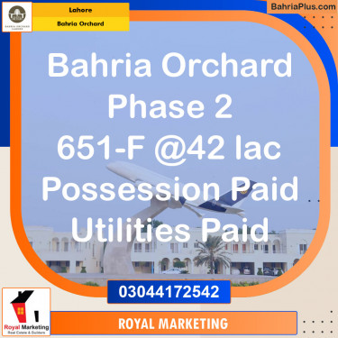 Residential Plot for Sale in Bahria Orchard, Lahore - (BP-140449)