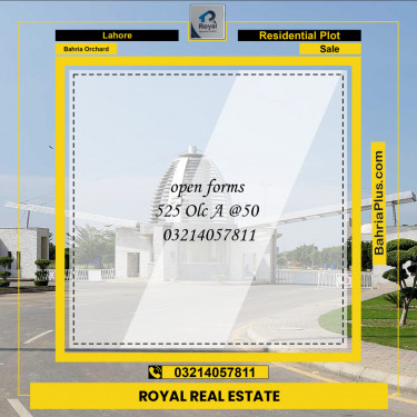 Residential Plot for Sale in Bahria Orchard, Lahore - (BP-140511)