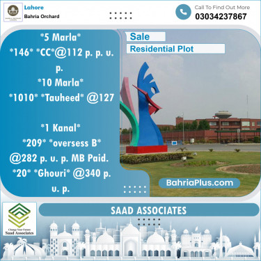 Residential Plot for Sale in Bahria Orchard, Lahore - (BP-140530)