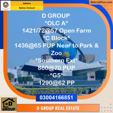 Residential Plot for Sale in OLC-A Block -  Bahria Orchard, Lahore - (BP-140546)