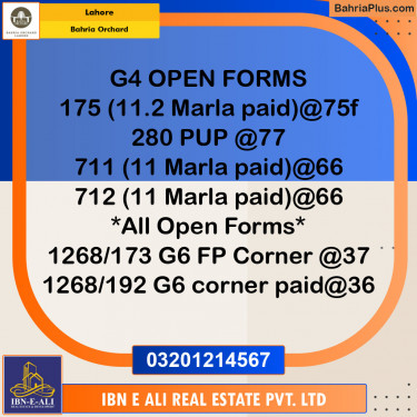 Residential Plot for Sale in Bahria Orchard, Lahore - (BP-140572)