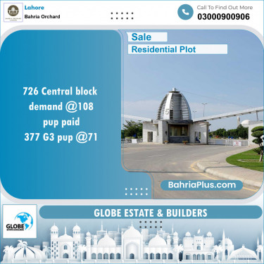 Residential Plot for Sale in Bahria Orchard, Lahore - (BP-140621)