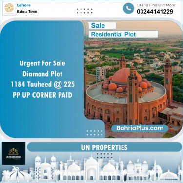 Residential Plot for Sale in Bahria Town, Lahore - (BP-140666)