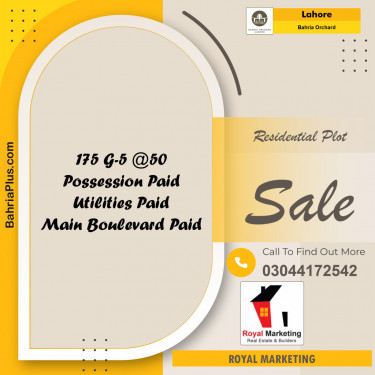 Residential Plot for Sale in Bahria Orchard, Lahore - (BP-140731)
