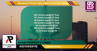 Residential Plot for Sale in Bahria Orchard, Lahore - (BP-140779)