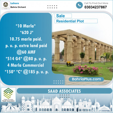Residential Plot for Sale in Bahria Orchard, Lahore - (BP-140848)