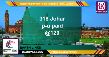 Residential Plot for Sale in Bahria Town, Lahore - (BP-140868)