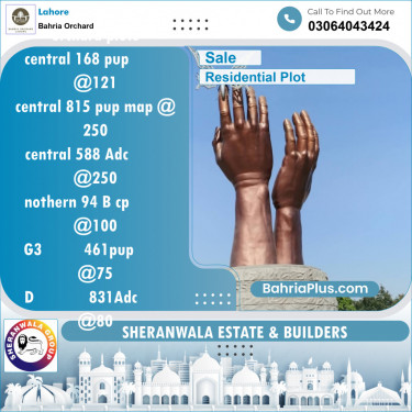 Residential Plot for Sale in Bahria Orchard, Lahore - (BP-140894)