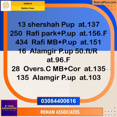 Residential Plot for Sale in Bahria Town, Lahore - (BP-140916)