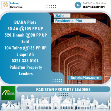 Residential Plot for Sale in Bahria Town, Lahore - (BP-141041)