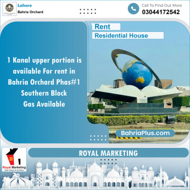 Residential House for Rent in Bahria Orchard, Lahore - (BP-141155)