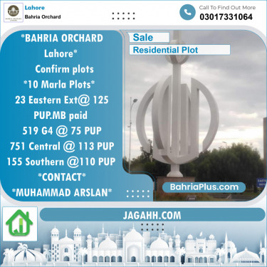 Residential Plot for Sale in Bahria Orchard, Lahore - (BP-141180)