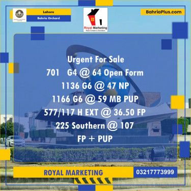 Residential Plot for Sale in Bahria Orchard, Lahore - (BP-141235)