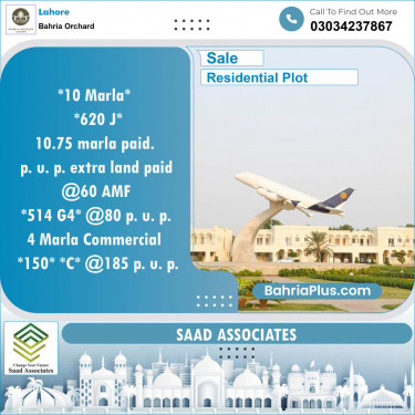 Residential Plot for Sale in Bahria Orchard, Lahore - (BP-141244)