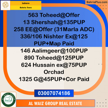 Residential Plot for Sale in Bahria Town, Lahore - (BP-141266)