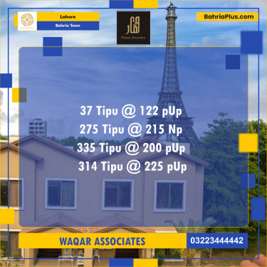 Residential Plot for Sale in Sector F - Tipu Sultan Block -  Bahria Town, Lahore - (BP-141320)