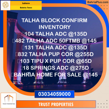 Residential Plot for Sale in Bahria Town, Lahore - (BP-141367)