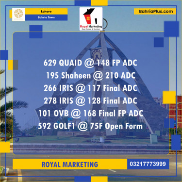 Residential Plot for Sale in Bahria Town, Lahore - (BP-141386)