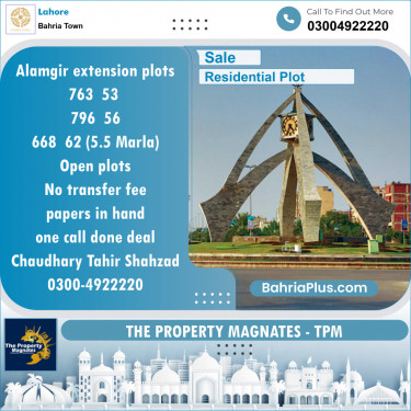 Residential Plot for Sale in Bahria Town, Lahore - (BP-141404)