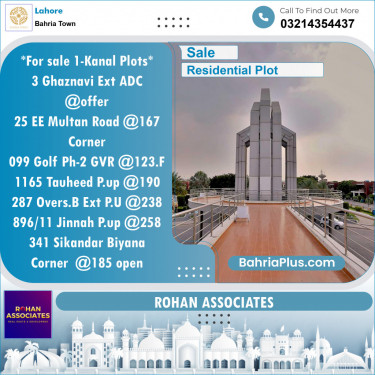 Residential Plot for Sale in Bahria Town, Lahore - (BP-141414)