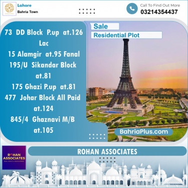 Residential Plot for Sale in Bahria Town, Lahore - (BP-141425)