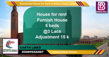 Residential House for Rent in Bahria Town, Lahore - (BP-141503)