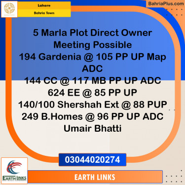 Residential Plot for Sale in Bahria Town, Lahore - (BP-141602)