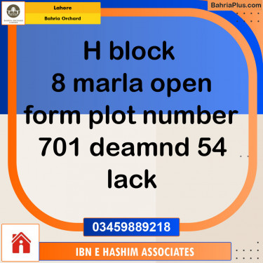 Residential Plot for Sale in Bahria Orchard, Lahore - (BP-141627)