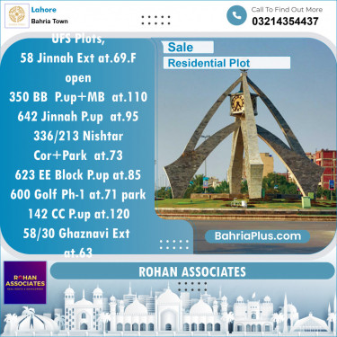 Residential Plot for Sale in Bahria Town, Lahore - (BP-141630)