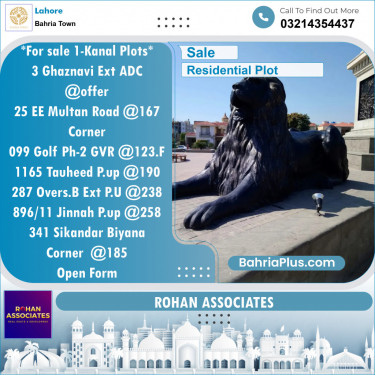 Residential Plot for Sale in Bahria Town, Lahore - (BP-141631)