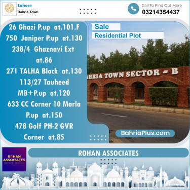 Residential Plot for Sale in Bahria Town, Lahore - (BP-141634)