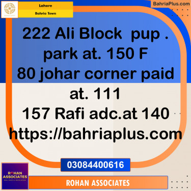 Residential Plot for Sale in Bahria Town, Lahore - (BP-141651)