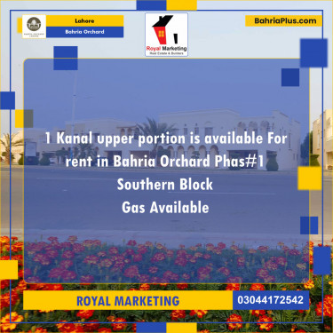 Residential House for Rent in Bahria Orchard, Lahore - (BP-141753)