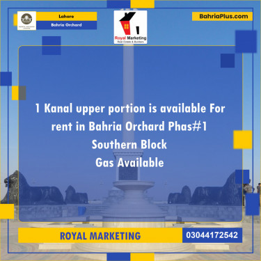 Residential House for Rent in Bahria Orchard, Lahore - (BP-141888)